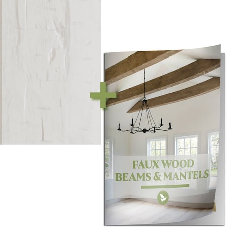 Ekena Millwork 10-inch x 7-inch SAMPLE - Hand Hewn Endurathane Faux Wood Beam w/ Catalog -Factory Prepped Finish SAMPLE-KIT-BMHHUN